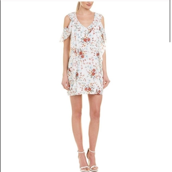 Parker Spring Ditsy Cold‎ Shoulder Floral Dress M NWT - Picture 1 of 9